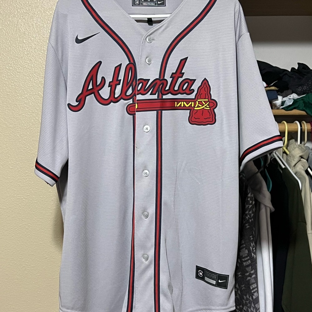 Nike Gray Button-Up Jersey